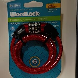 Red Flexible Steel Cable Lock
